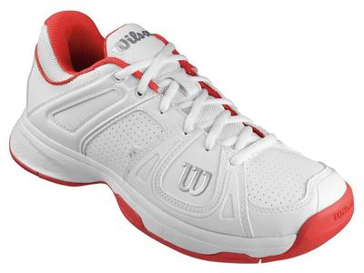 Wilson Womens Team Tennis Shoes - White/Cherry