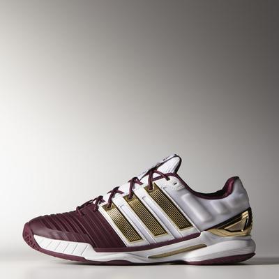 Adidas Mens adiPower Stabil 11 Limited Edition Indoor Shoes - White/Gold - main image