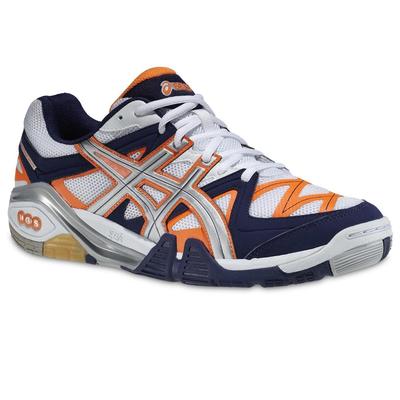 Asics Mens GEL-Progressive 2 Indoor Squash Shoes - White/Orange