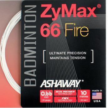 Ashaway Zymax 66 Fire Badminton String Set - White - main image