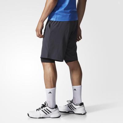Adidas Mens Adizero Bermuda Shorts - Dark Grey/Black - main image