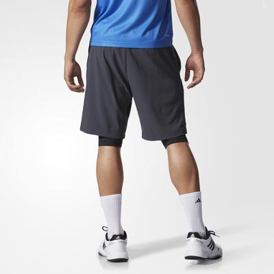 Adidas Mens Adizero Bermuda Shorts - Dark Grey/Black - main image