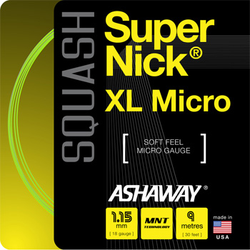 Ashaway Supernick XL Micro  Squash Strings (1.15mm)  Set
