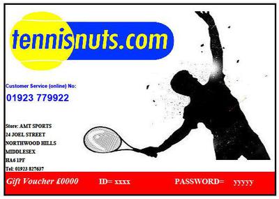 tennisnuts.com GIFT VOUCHERS