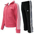 Adidas Girls YG Core Knitted Tracksuit- Pink/White