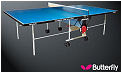 Butterfly Outdoor Home Rollaway Table Tennis Table SET - Blue