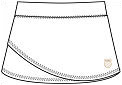 K-Swiss Womens Knit Wrap Skirt White