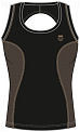 K-Swiss Womens Open Back Tank Top Black