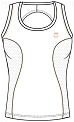 K-Swiss Womens Open Back Tank Top White