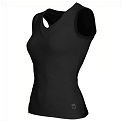 K-Swiss Womens Deep V-Neck Tank- Black