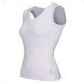 K-Swiss Womens Deep V-Neck Tank- White