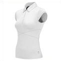 K-Swiss Womens Zip Polo- White