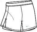 Nike Girls Sports Power Skirt 0108 White/Black