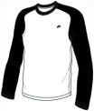 Nike Mens Raglan Long Sleeve Tee 09 White/Black