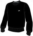 Nike Mens Davidson Brushed Fleece Crew 09 Black/White