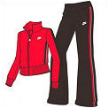 Nike Girls Essential Woven Warm-Up Tracksuit- Coral/Chocolate