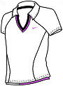 Nike Girls Tennis Statement Polo 0108 White/Black/Pink