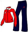 Nike Girls Woven Warm-Up Tracksuit- Red/Navy