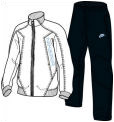 Nike Boys Fullzip Woven Warm-up Tracksuit- White/Mist Blue