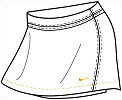 Nike Girls' Tennis Power Skirt White/Gold