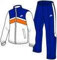 Nike Boys Woven Warm-Up Tracksuit- White/Blue