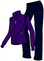 Nike Womens Woven Warm Up Tracksuit- Mulbery/Navy