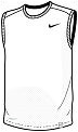 Nike Boys' Power Sleeveless Top White/Black - Nadal