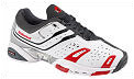 Babolat Mens Team All Court 4 Tennis Shoes- White/Charcoal/Red