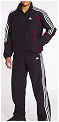 Adidas Boys 3Stripes Woven Tracksuit- Black/White/Red