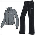 Nike Girls Essential Knit Warm-Up Tracksuit- Grey/Silver