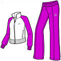 Nike Girls Essential Knit Warm-Up Tracksuit- White/Pink