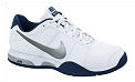 Nike Mens Court Ballistec 1.1 Tennis Shoes- White/Navy