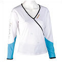 Babolat Womens Performance Wrap Top- White/Blue