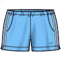 Adidas Girls Tobago Shorts 02/08 Light Blue/White