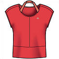 Adidas Womens Edge Capsleeve Top 02/08 Red