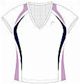 Head Ladies V-Neck T-Shirt 09- White/Navy/Lilac