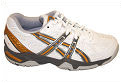 Asics Gel Resolution 2 Junior Tennis Shoes- White/Orange