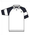 Lacoste Mens Ribbed Collar Polo- White/Grey
