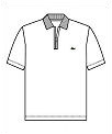 Lacoste Mens Plymouth Zip Polo- White