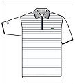 Lacoste Ribbed Collar Shirt 09- White/Navy