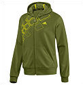 Adidas Mens Edge Warm-Up Jacket 0109 Olive/Neon Yellow