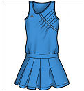 Adidas Girls Adilibra Dress 0109- Cyan