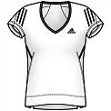 Adidas Womens Comp Capsleeve Top- White/Black
