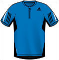 Adidas Mens Comp Trad Polo- Pool Blue/White