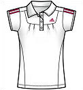Adidas Girls Response Control Polo 09- White/Red