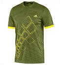 Adidas Mens Edge Tee 0109 Olive/Neon Yellow
