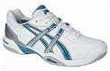 Asics Mens Gel Challenger 7 Tennis Shoes 09 White/Marina (+Free Bag)