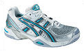 Asics Womens Gel Resolution White/Silver/Blue 08 (rrp �80)(+ free bag)