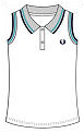 Fred Perry Womens Sleeveless Tennis Polo 03/08 White