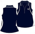 Fred Perry Womens Sleeveless Performance Polo 03/08 Dark Navy